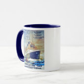 Weiße Stern-Linie Tasse (Vorderseite Links)