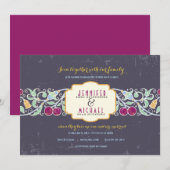 WEISSE STERN-WAND jüdische Hochzeits-Einladung Einladung (Vorne/Hinten)