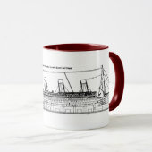 Weiße Stern-Zwischenlagen Tasse (VorderseiteRechts)