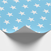 Weiße Sterne auf blau Geschenkpapier (Ecke)