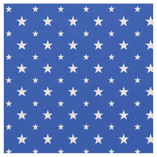Weiße Sterne auf blau Stoff (Nahaufnahme)