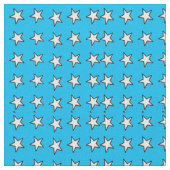 Weiße Sterne auf blau Stoff (Nahaufnahme)