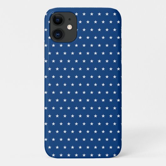 weiße Sterne auf marineblau Case-Mate iPhone Hülle (Rückseite)