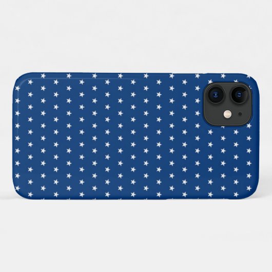 weiße Sterne auf marineblau Case-Mate iPhone Hülle (Rückseite (Horizontal))