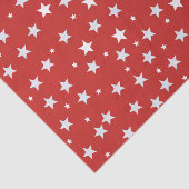 Weiße Sterne auf Rot Seidenpapier (Ausschnitt)