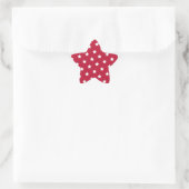 Weiße Sterne auf rot Stern-Aufkleber (Tasche)