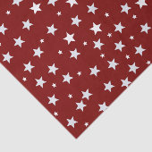 Weiße Sterne auf rotem Muster Seidenpapier (Ausschnitt)