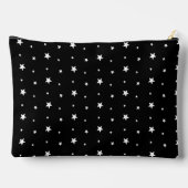 Weiße Sterne auf schwarz Zubehörtasche (Rückseite)