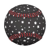 Weiße Sterne auf schwarzem Baseball (Rückseite)