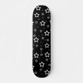 Weiße Sterne auf schwarzem Hintergrund: Skateboard (Vorne)