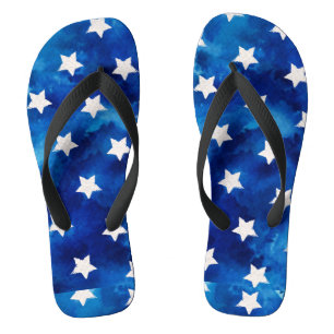 Weiße Sterne Blaue Sommerferien Badesandalen
