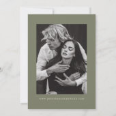 Weiße Sterne bringen Save the Date grün (Rückseite)