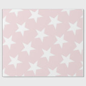 Weiße Sterne erröten der rosa moderne schicke Geschenkpapier (Flach)
