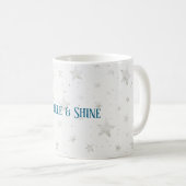 Weiße Sterne funkeln Kaffeetasse (VorderseiteRechts)