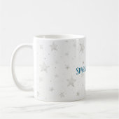 Weiße Sterne funkeln Kaffeetasse (Links)