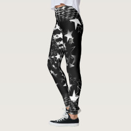 Weiße Sterne Leggings