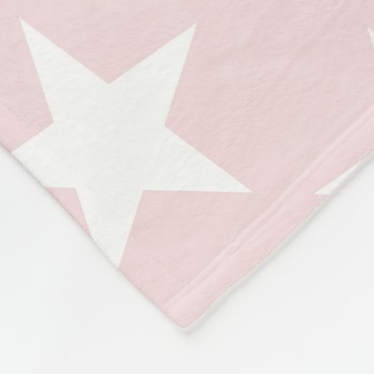 Weiße Sterne Lichtfarbe Rose Design Modernes Muste Fleecedecke (Ecke)
