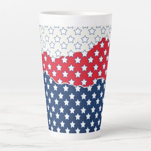 Weiße Sterne Milchtasse (Vorderseite)