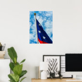 Weiße Sterne Poster (Heimbüro)