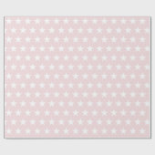 Weiße Sterne Rosa Moderne Elegantes Design Trendy Geschenkpapier (Flach)