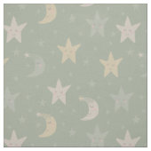 Weiße Sterne und Monde Stoff (Muster)