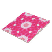 Weiße Sterne und Sterne über rosa Hintergrundmuste Fliese (Seite)