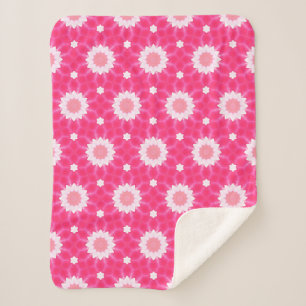 Weiße Sterne und Sterne über rosa Hintergrundmuste Sherpadecke