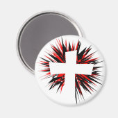 WEISSE STERNEXPLOSION MAGNET (Vorderseite/Rückseite)