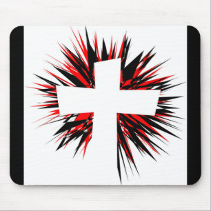 WEISSE STERNEXPLOSION MOUSEPAD