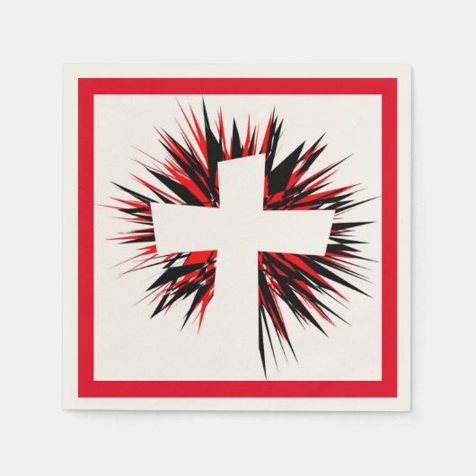 WEISSE STERNEXPLOSION SERVIETTE (Vorderseite)
