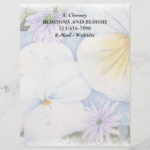 WEISSE STIEFMÜTTERCHEN KUNSTBAR LETTERHEAD BRIEFBOGEN (Vorderseite)