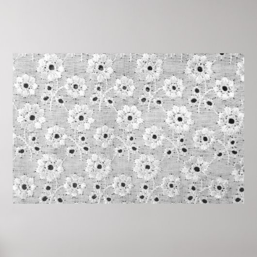 Weiße Stoffe, feine Spitzen-Textur mit Eleganz nah Poster (Vorne)