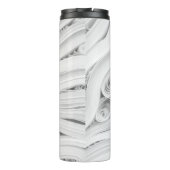 Weiße Stoffpartie Thermosbecher (Rückseite)