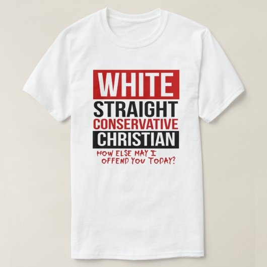 WEISSE STRACHT KONSERVATIVE CHRISTLICH T-Shirt (Design vorne)