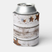 Weiße Strandplanen mit Sternen auf Dose kühler Dosenkühler (Kanne Rückseite)