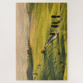 Weiße Straße in einer Toskana-Landschaft am Puzzle (Vertikal)
