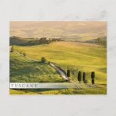 Weiße Straße Landschaft Toskana Bar Postkarte (Vorderseite)