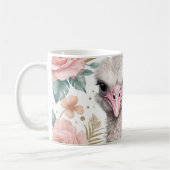 Weiße Strauße mit floraler Eleganz Kaffeetasse (Links)