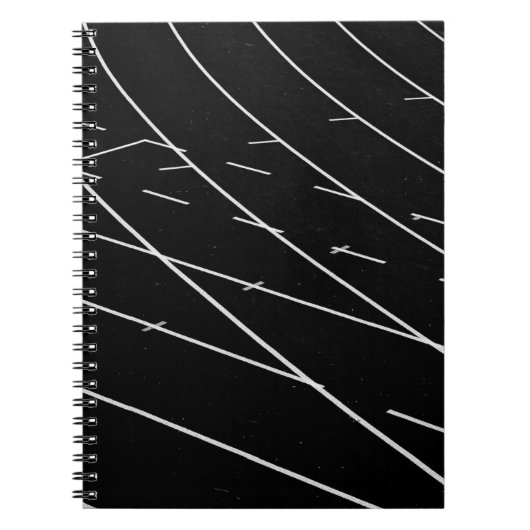 Weiße Strecken auf Gleisgelände Notizblock (Vorderseite)