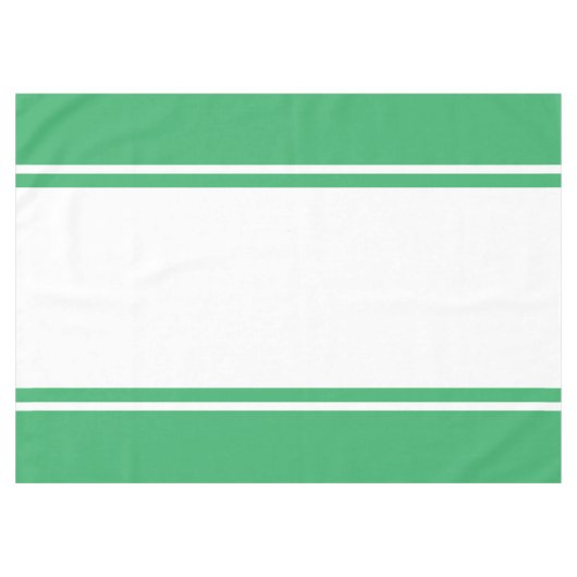 Weiße Streifen auf Hübschem Meeresgrün Tischdecke (Vorderseite (Horizontal))