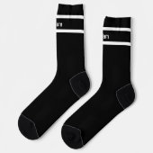 Weiße Streifen auf schwarz hinzufügen Socken (Linkes Detail)