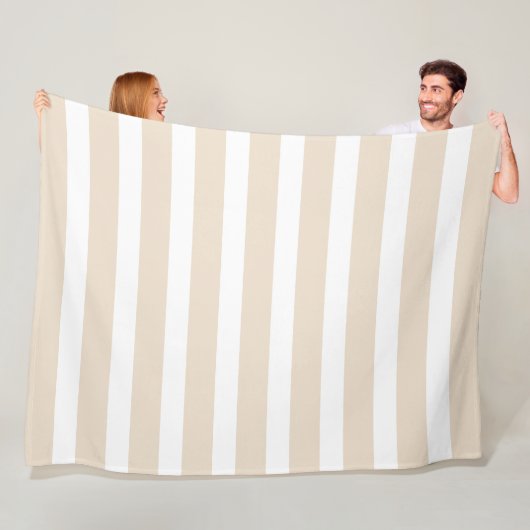 weiße Streifen, Creme und Weiß Fleecedecke (Beispiel)