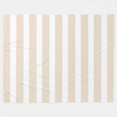 weiße Streifen, Creme und Weiß Fleecedecke (Vorderseite (Horizontal))