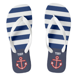 Weiße Streifen der Nautic Navy Badesandalen
