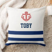 Weiße Streifen der Nautic Navy Kissen (Decke)