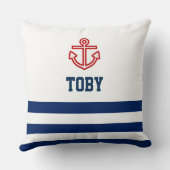 Weiße Streifen der Nautic Navy Kissen (Rückseite)