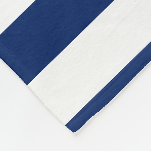 Weiße Streifen der Nautischen Marine Fleecedecke (Ecke)