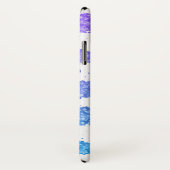 Weiße Streifen Farbiger Glitzer Case-Mate iPhone Hülle (Hinten/Rechts)