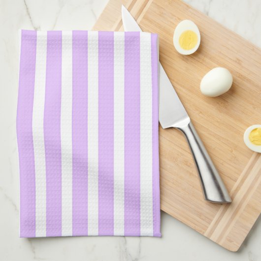 Weiße Streifen Geschirrtuch (Viertel Falte)