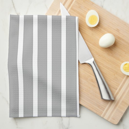 Weiße Streifen Geschirrtuch (Viertel Falte)